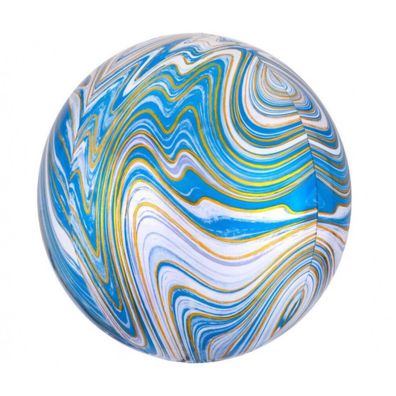 Amscan Foil Balloon Marblez Blue 45 Cm Metallic
