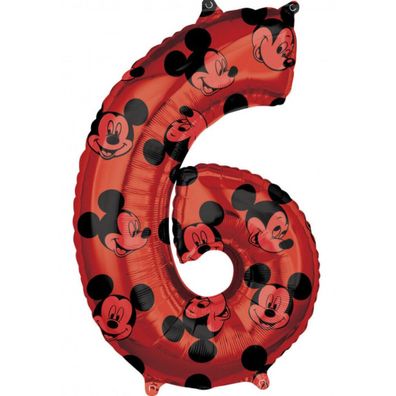 Hot Air Balloon Birthday Mickey Mouse Number 6