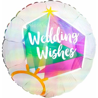 Amscan Foil Balloon Iridescent Wedding Ring