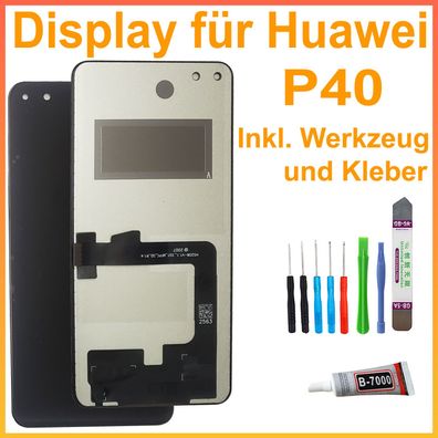 TFT Display für Huawei P40 ANA-LX4, ANA-NX9, ANA-AN00 LCD Display TouchScreen Schwarz
