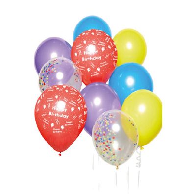 Amscan Balloon Bouquet Happy Birthday Rainbow 10 Pieces