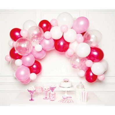 Amscan Balloon Garland Latex 1 Meter Pink 70-Piece
