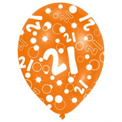Amscan 9908417 - Balloon Set 21, 6 Latex Balloons, Size 27.5cm / 11