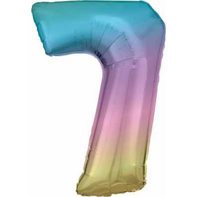 Amscan Number Balloon 7 86 Cm Blue/Pink/Gold