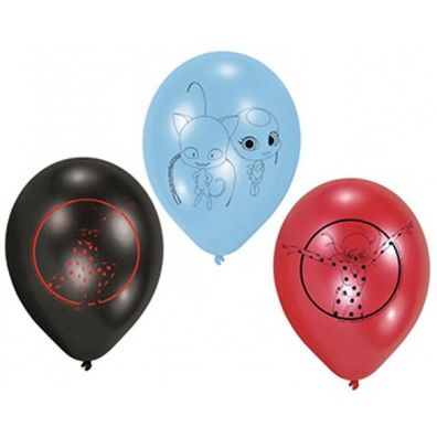 Amscan Ladybug Ladybug Superhero Latex Balloons Pack Of 6