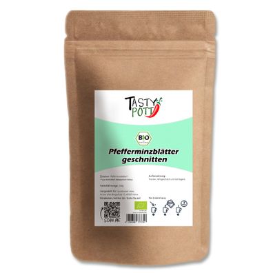 Tasty Pott Bio Pfefferminzblätter getrocknet und geschnitten - im Beutel