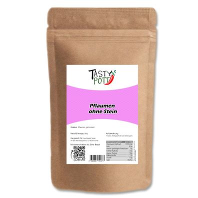 Tasty Pott Pflaumen getrocknet ohne Stein - im Beutel