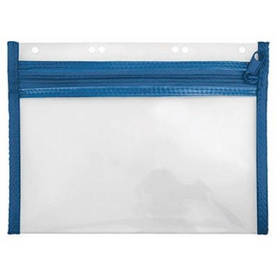 Veloflex Reiß erschluß asche Velobag PP A5 110x205mm farblos/blau