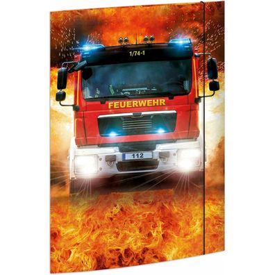Zeichenmappe A3 RNK Motiv On Fire 310x440mm, mit Gummizug aus Karton