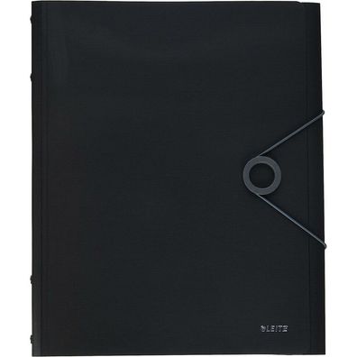 Leitz Ordnungsmappe Solid DIN A4 schwarz 6 Fächer
