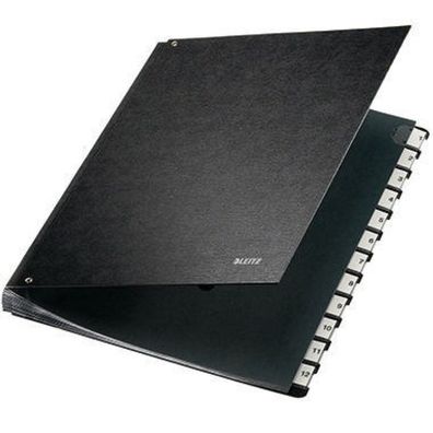 LEITZ Pultordner Leitz 5812 - A4 270 x 345 mm schwarz 1-12 Hartpappe