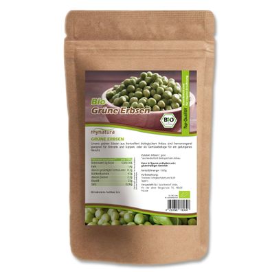 Mynatura Bio Grüne Erbsen - 1000g in verschiedenen Größen