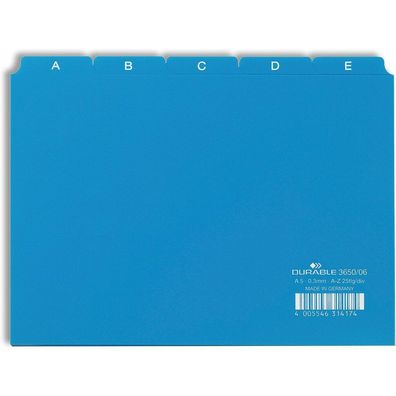 Durable Leitregister A-Z 25-tlg. blau A5 quer Plastik
