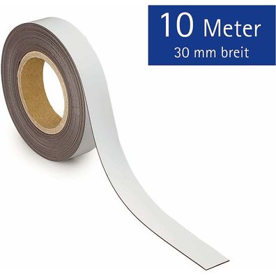 Magnetband 10m 30mm weiss 6524502 Maul