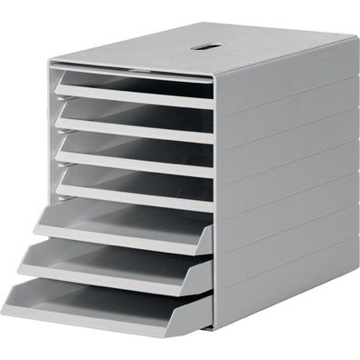 Durable Schubladenbox Idealbox Plus 1712001050 grau/grau 7 Schubladen offen