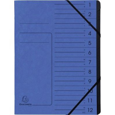 Exacompta Ordnungsmappe 541202E DIN A4 1 Farbe des Fächerblocks: schwarz 12