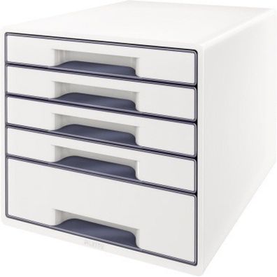 Leitz Schubladenbox WOW CUBE 52142001 5S Gehäusefarbe: perlweiß Farbe der
