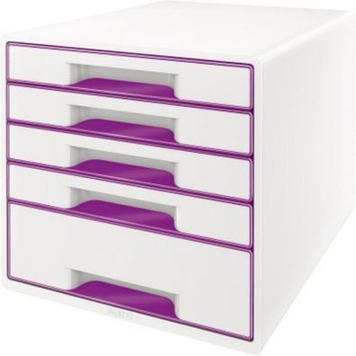 Leitz Schubladenbox WOW CUBE 52142062 5S Gehäusefarbe: perlweiß Farbe der
