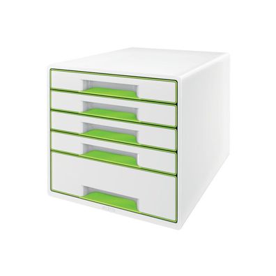 Leitz Schubladenbox WOW CUBE 52142054 5S Gehäusefarbe: perlweiß Farbe der