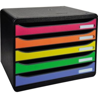 Exacompta Schubladenbox BIG-BOX PLUS 308 quer Polystyrol Gehäusefarbe: schwarz