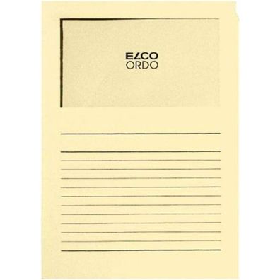 100 ELCO Sichthüllen Ordo classico DIN A4 beige glatt 120 g/qm