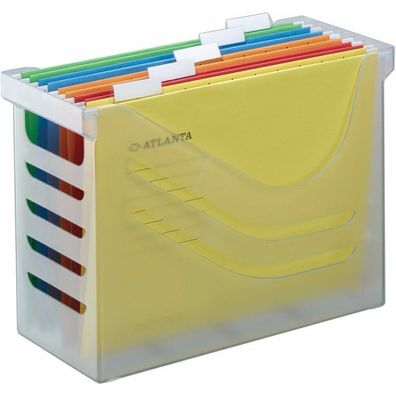 Jalema Hängeregistraturkorb mit Mappen Silky Touch transparent