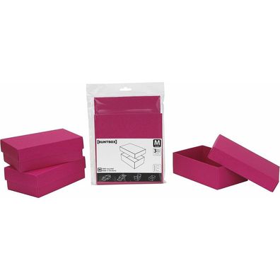 3 Buntbox M Geschenkboxen 1,1 l pink 17,0 x 11,0 x 6,0 cm
