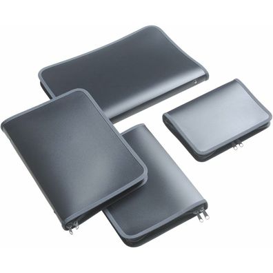FolderSys Reißverschlussbeutel A4 grau 0,5 mm