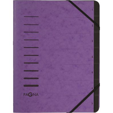 PAGNA Ordnungsmappe 7 Fächer violett