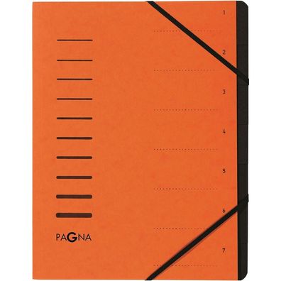 PAGNA Ordnungsmappe 7 Fächer orange
