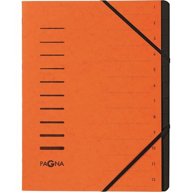PAGNA Ordnungsmappe 12 Fächer orange