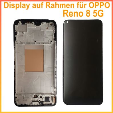Display für Oppo Reno 8 5G CPH2359 Bildschirm Schwarz LCD + TOUCH + RAHMEN