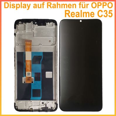 Display für Oppo Realme C35 RMX3511 Bildschirm Schwarz LCD + TOUCH + RAHMEN