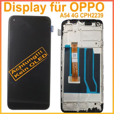 Display für Oppo A54 4G CPH2239 Bildschirm TouchScreen Schwarz LCD + TOUCH + Rahmen