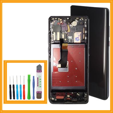 OLED Display Für Huawei LCD P30 Pro VOG-AL00 auf Rahmen schwarz + TOOL
