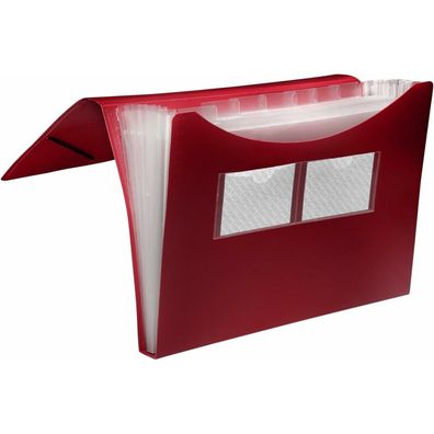 FolderSys Fächermappe 7 Fächer rot