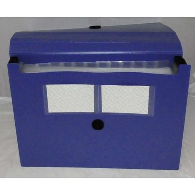 FolderSys Fächermappe 12 Fächer blau