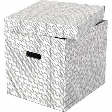 3 Esselte Home Aufbewahrungsboxen 33,0 l weiß 32,0 x 36,5 x 31,5 cm