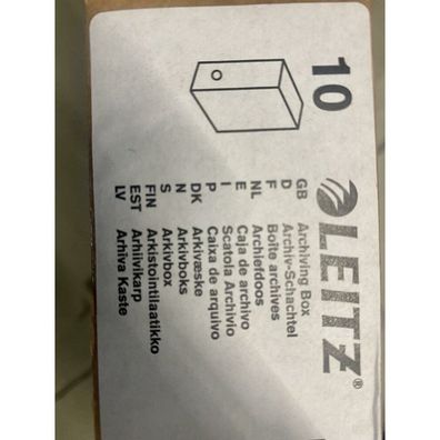 10 LEITZ Archivboxen braun 12,0 x 32,5 x 27,5 cm
