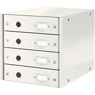 LEITZ Schubladenbox Click & Store weiß DIN A4 mit 4 Schubladen