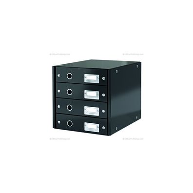 LEITZ Schubladenbox Click & Store schwarz DIN A4 mit 4 Schubladen