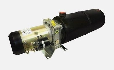 Hydraulikaggregat Mini Powerpack 1 / Horizontal-Ausführung / 24 V / 8 l (rund)