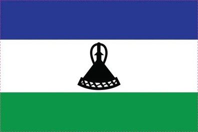 Lesotho Flagge Aufkleber Sticker Fahne selbstklebend 5-60cm breit ES-FL-LES