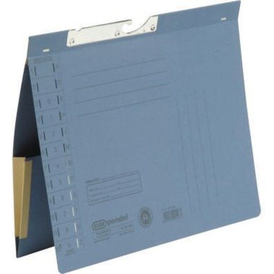 Elba Pendelhefter 90433 A4 320g Karton blau Amtsheftung mit Dehntasche