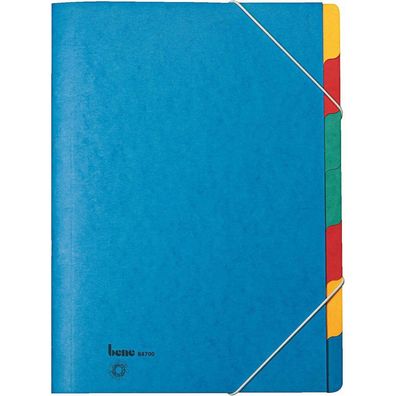 bene Ordnungsmappe 7 Fächer blau