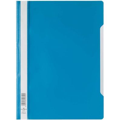 10 Durable Schnellhefter Kunststoff hellblau DIN A4