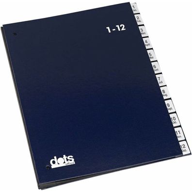dots Pultordner 1-12, Jan.-Dez. blau