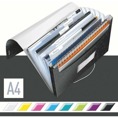 LEITZ Fächermappe WOW 4589 6 Fächer schwarz
