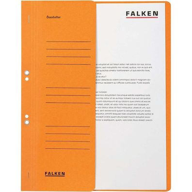 50 FALKEN Ösenhefter Karton orange DIN A4
