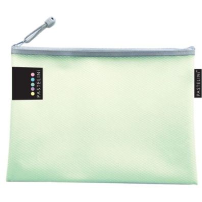 KARTON P+P Umschlag aus Mesh mit Reißverschluss Pastelini A5 grün